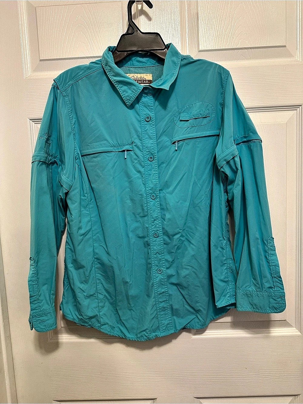 Cabela's GuideWear 40+ UPF Long Sleeve Fishing Shirt 40+ UPF Fishing Shirt Blue